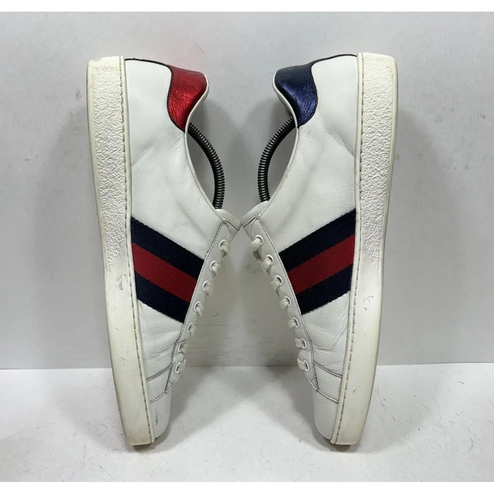 Gucci Ace Loved White Leather Patch Ace Sneakers Men's Size 11 US / 10 UK 497090